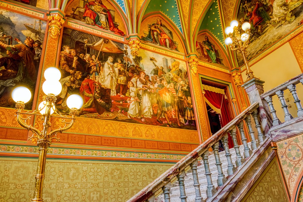 schloss drachenburg kasteel hdr bucht slot drachenfels in königswinter duitsland neogotiek neorenaissance renaissance
